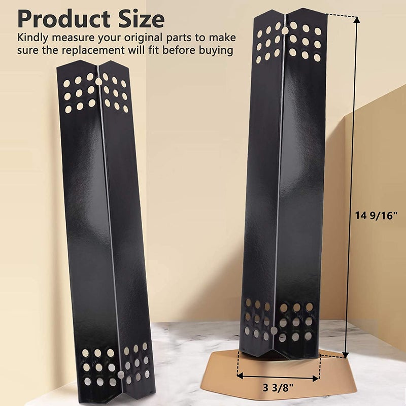 Criditpid Grill Heat Tent Plate Flame Tamer Compatible for Grill Master 720-0697 720-0737, Nexgrill 720-0830H 720-0783E 720-0830A 720-0830D, Porcelain Steel Burner Cover for Nexgrill 720-0830H - Image 3